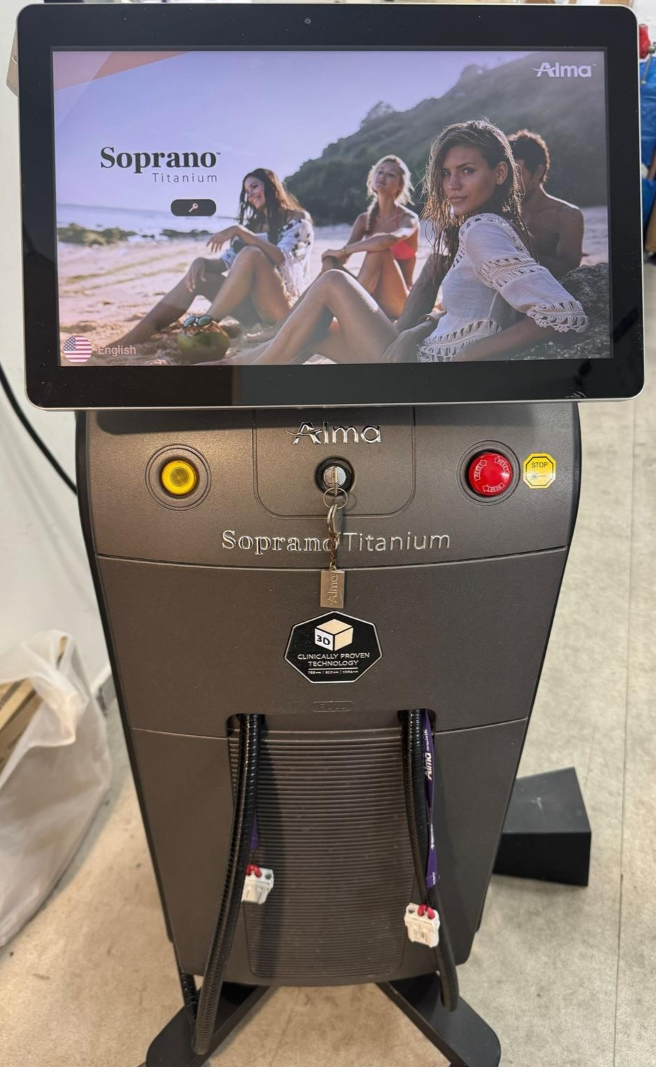 ✅Alma Soprano Titanium Laser Hair Removal Machine + 2 Handpieces Great Condition