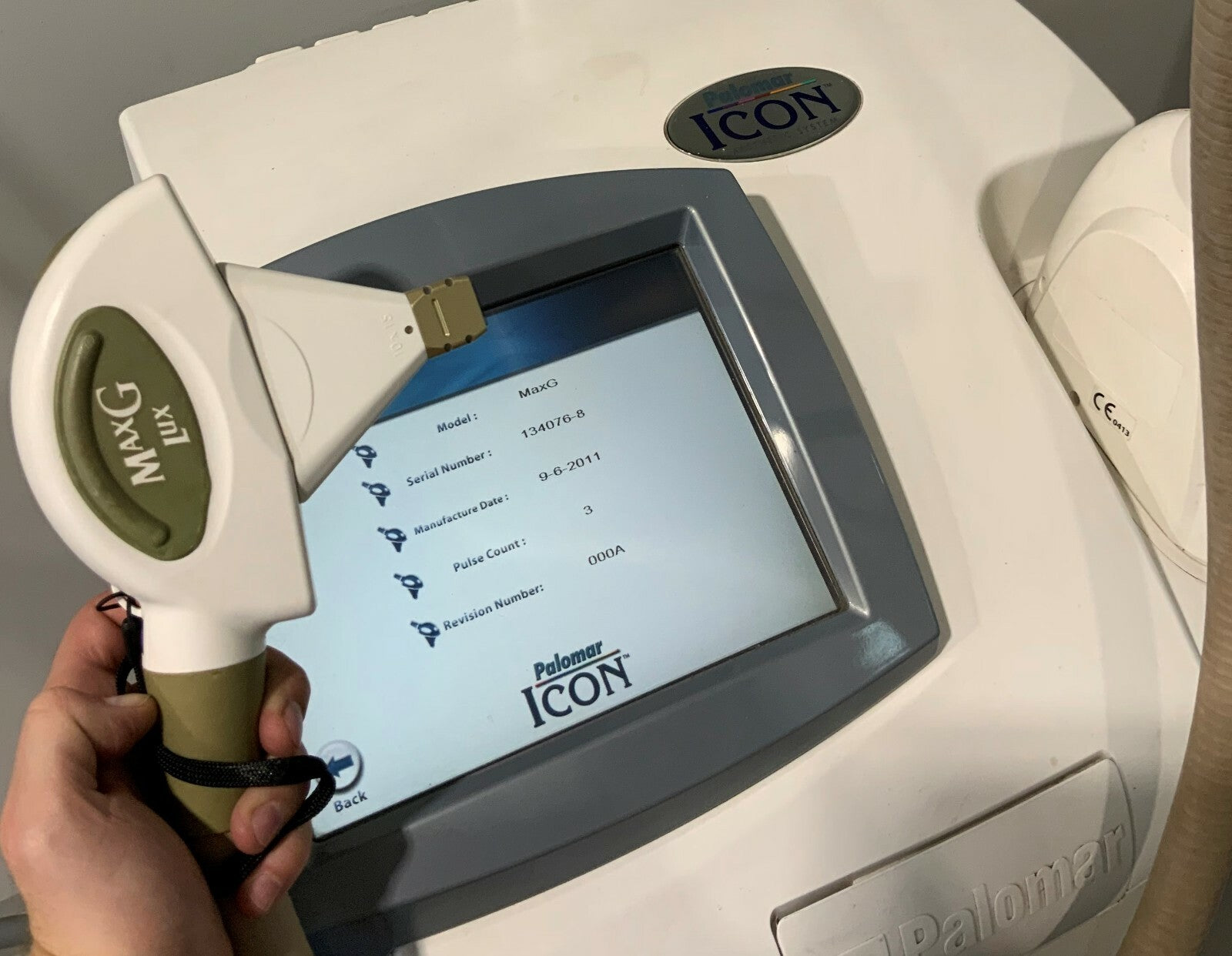 ✅ Palomar Icon Cynosure Max G Lux Hand-piece Pulse Count-3