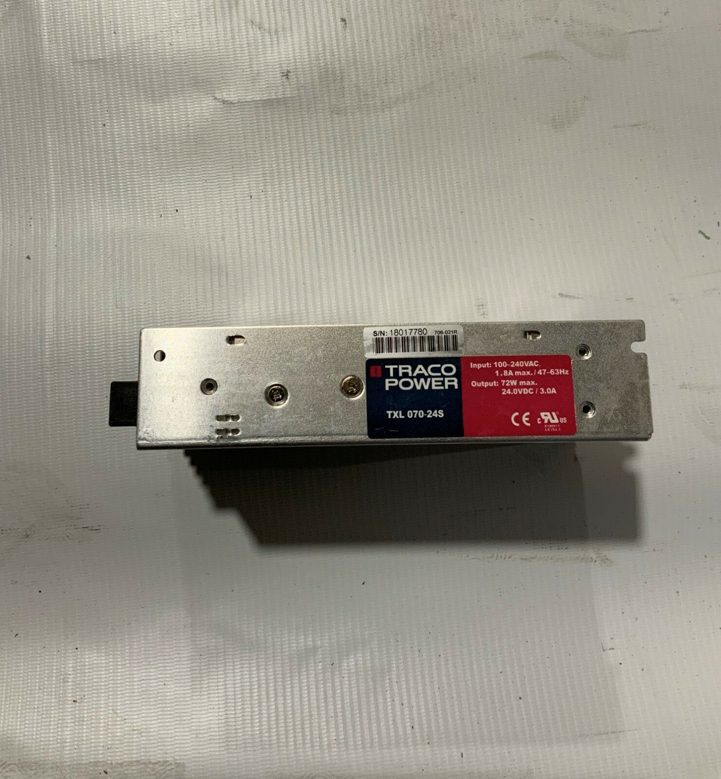 ✅Traco Power TXL 070-24S S/N18017780 Input100-240VAC 1.8A Max/ 47-63Hz Made USA