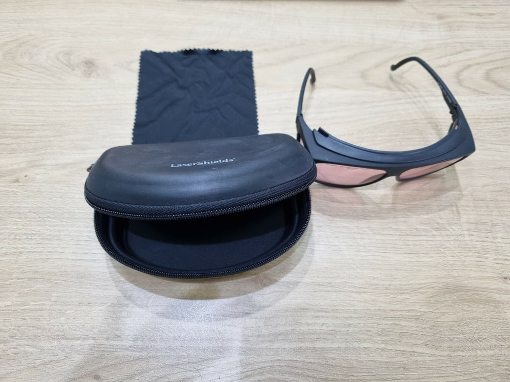 ✅ Laser Shields Glasses Protective Laser Eye-wear + I.P.L Eye Protection Noir