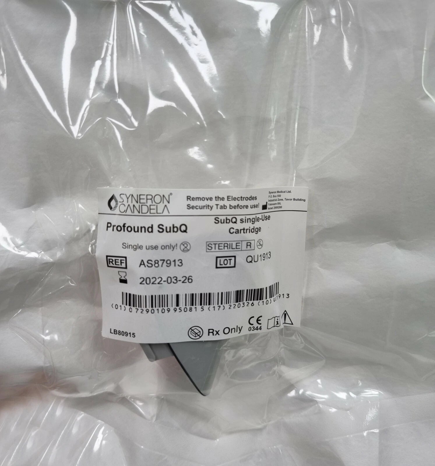 Syneron Candela Profound SubQ Single-Use Cartridge – Sterile Disposable (6 Pack) New